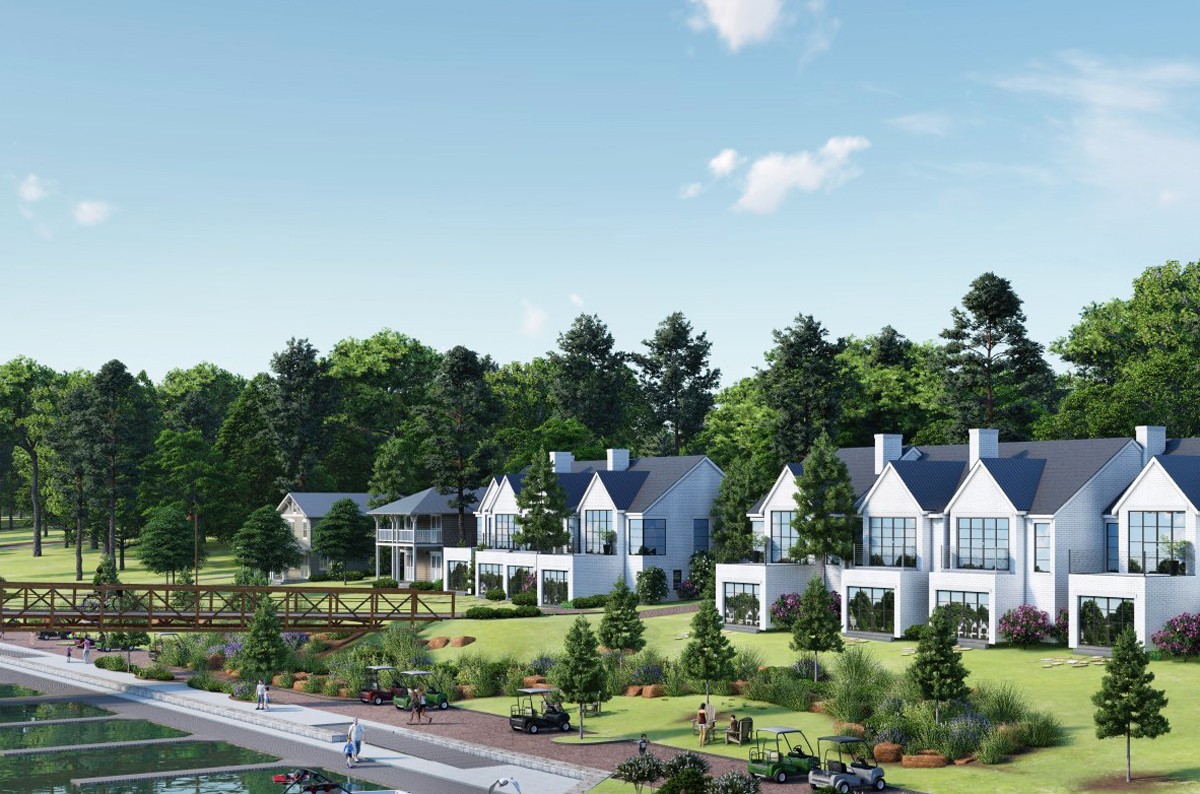 Rendering of several custom homes for Update on Henderson Bay