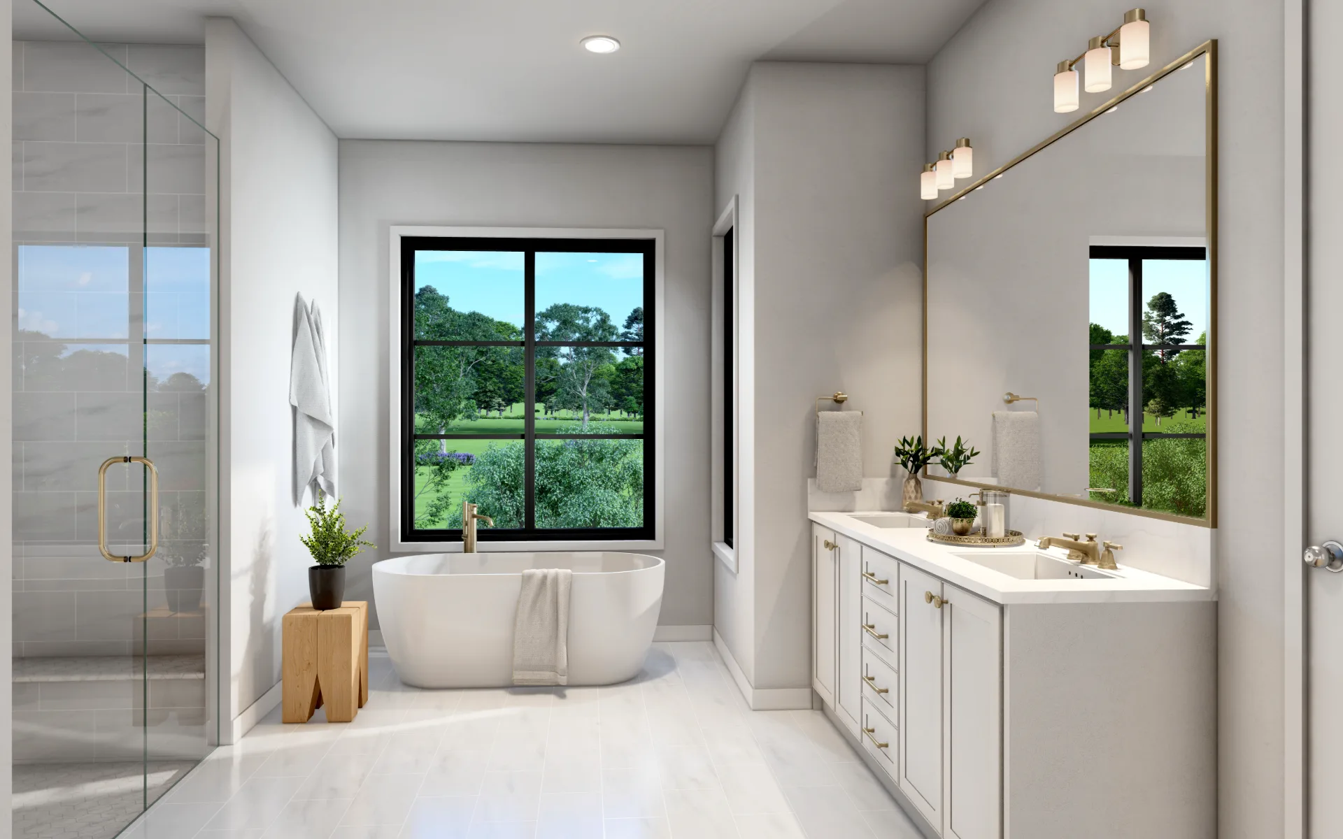 Long cove coastal master bathroom