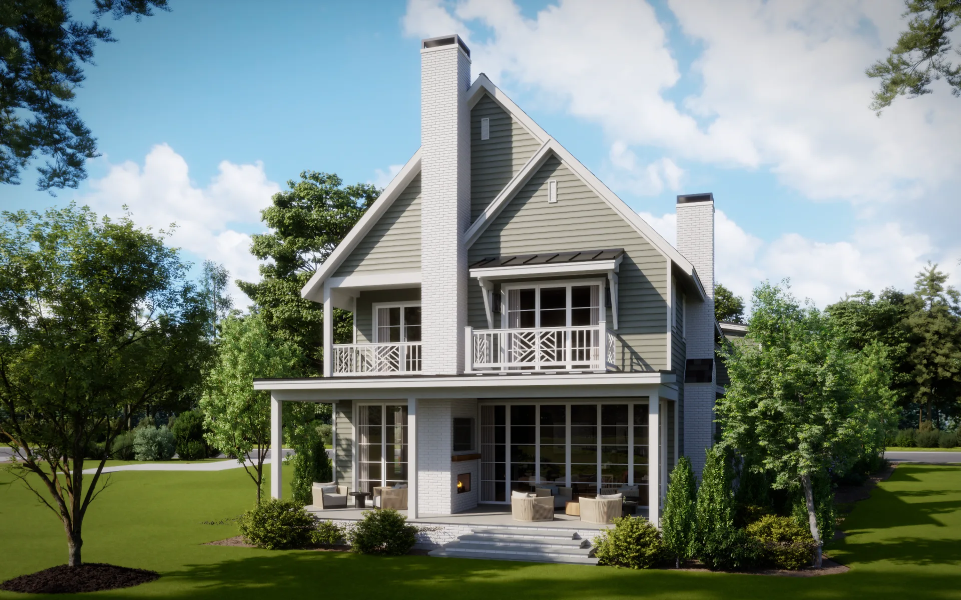 Pond series bluebonnet rear day