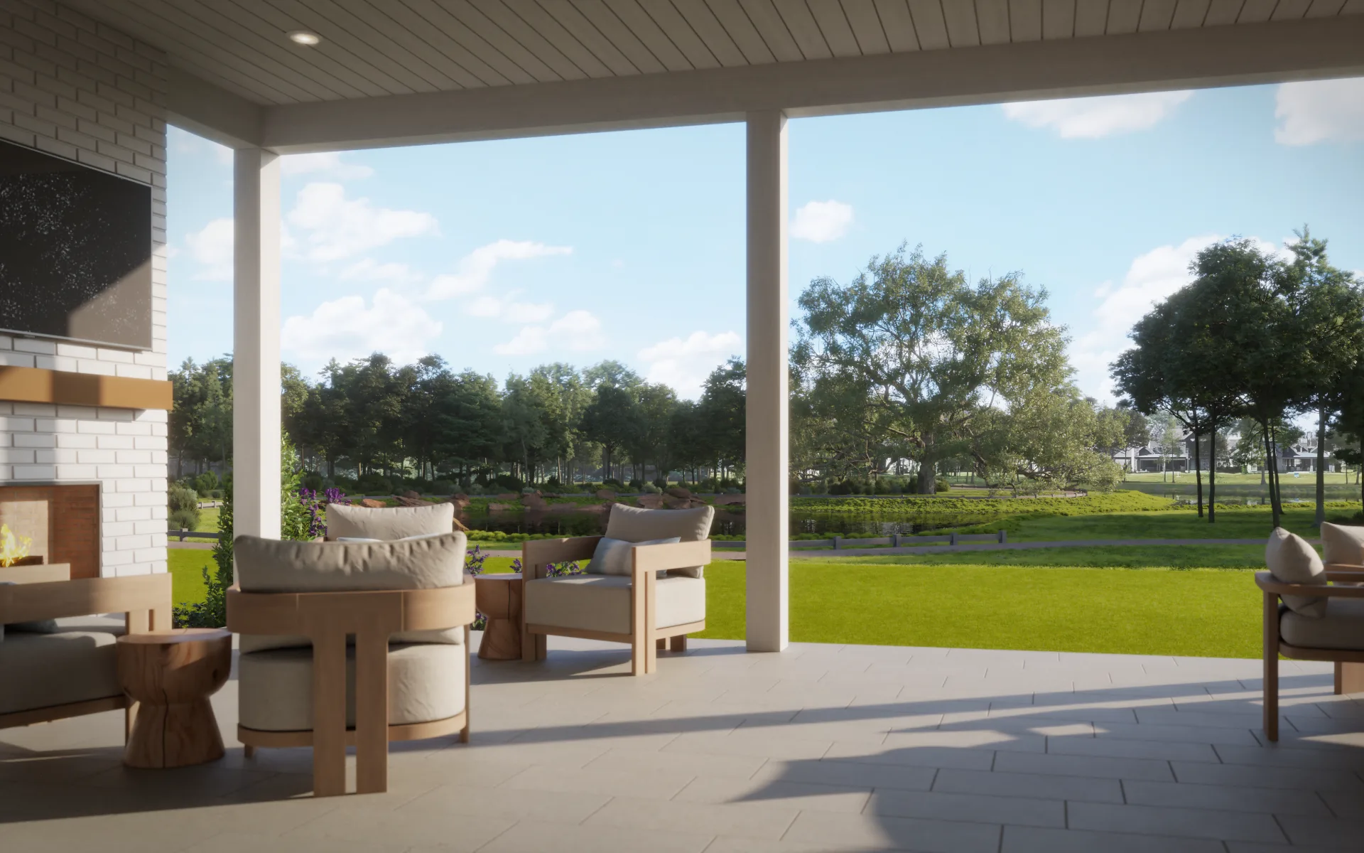 Pond series lavender veranda day